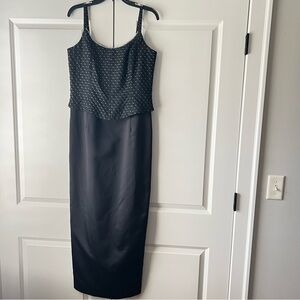 VTG Gunne Sax Jessica McClintock Black Sheath Dress Old Money Quiet Luxury Goth